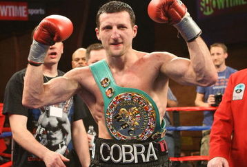MASHANTUCKET, CT - APRIL 25:  Carl Froch celebrates after defeating Jermain Taylor in the 12th round during their WBC Super Middleweight Championship bout at the MGM Grand at Foxwoods on April 25, 2009 in Mashantucket, Connecticut.  (Photo by Nick Laham/Getty Images)