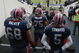 ORCHARD PARK, NY - DECEMBER 28: Langston Walker #68, Duke Preston #75 and Trent Edwards #5 of the Buffalo Bills wait to walk on the field before the game against the New England Patriots on December 28, 2008 at Ralph Wilson Stadium in Orchard Park, New York. (Photo by Rick Stewart/Getty Images)