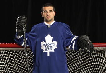 MONTREAL , QC - JUNE 26: Nazem Kadri poses for a portrait after being selected seventh overall by the Toronto Maple Leafs during the first round of the 2009 NHL Entry Draft at the Bell Centre on June 26, 2009 in Montreal, Quebec, Canada. (Photo by Jamie Squire/Getty Images)