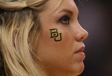 OKLAHOMA CITY - MARCH 13:  The Baylor Bears cheerleaders during the Phillips 66 Big 12 Men's Basketball Championship Semifinals at the Ford Center March 13, 2009 in Oklahoma City, Oklahoma.  (Photo by Ronald Martinez/Getty Images)