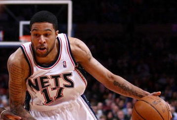 NEW YORK - MARCH 18:  Chris Douglas-Roberts #17 of the New Jersey Nets drives against the New York Knicks at Madison Square Garden March 18, 2009 in New York City. NOTE TO USER: User expressly acknowledges and agrees that, by downloading and/or using this Photograph, User is consenting to the terms and conditions of the Getty Images License Agreement.  (Photo by Chris McGrath/Getty Images)