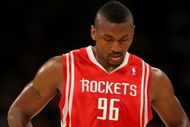 LOS ANGELES, CA - MAY 17:  Ron Artest #96 of the Houston Rockets looks down in the first quarter against the Los Angeles Lakers in Game Seven of the Western Conference Semifinals during the 2009 NBA Playoffs at Staples Center on May 17, 2009 in Los Angeles, California. NOTE TO USER: User expressly acknowledges and agrees that, by downloading and or using this photograph, User is consenting to the terms and conditions of the Getty Images License Agreement.  (Photo by Stephen Dunn/Getty Images)