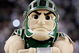 DETROIT - APRIL 06:  Sparty the mascot for the Michigan State Spartans looks on in the first half against the North Carolina Tar Heels during the 2009 NCAA Division I Men's Basketball National Championship game at Ford Field on April 6, 2009 in Detroit, Michigan.  (Photo by Andy Lyons/Getty Images)