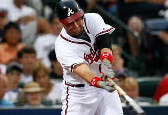 ATLANTA - JUNE 26:  Jeff Francoeur #7 of the Atlanta Braves against the Boston Red Sox at Turner Field on June 26, 2009 in Atlanta, Georgia.  (Photo by Kevin C. Cox/Getty Images)