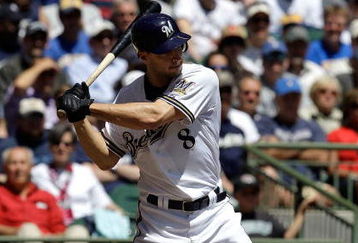 MILWAUKEE - MAY 14: Ryan Braun #8 of the Milwaukee Brewers prepares to hit the ball against the Florida Marlins on May 14, 2009 at Miller Park in Milwaukee, Wisconsin. The Brewers defeated the Marlins 5-3. (Photo by Jonathan Daniel/Getty Images)