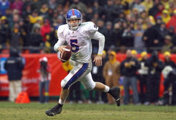 KANSAS CITY, MO - NOVEMBER 29:  Quarterback Todd Reesing #5of the Kansas Jayhawks runs to pass the ball during the game against the Missouri Tigers on November 29, 2008 at Arrowhead Stadium in Kansas City, Missouri. (Photo by Jamie Squire/Getty Images)