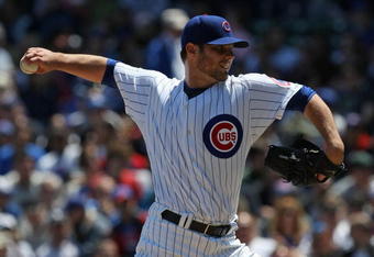 CHICAGO - MAY 16: Starting pitcher Randy Wells #36 of the Chicago Cubs delivers the ball during a game against the Houston Astros on May 16, 2009 at Wrigley Field in Chicago, Illinois. The Cubs defeated the Astros 5-4. (Photo by Jonathan Daniel/Getty Images)