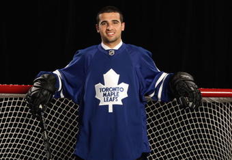 MONTREAL , QC - JUNE 26: Nazem Kadri poses for a portrait after being selected seventh overall by the Toronto Maple Leafs during the first round of the 2009 NHL Entry Draft at the Bell Centre on June 26, 2009 in Montreal, Quebec, Canada. (Photo by Jamie Squire/Getty Images)