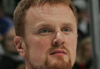 ATLANTA - JANUARY 26:  Western Conference All-Star Henrik Sedin #33 of the Vancouver Canucks looks on during the Dodge/NHL SuperSkills competition as part of the 2008 NHL All-Star weekend at Philips Arena on January 26, 2008 in Atlanta, Georgia.  (Photo by Bruce Bennett/Getty Images)