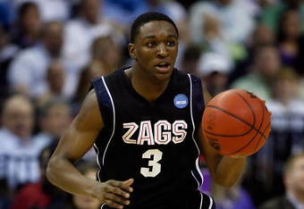 MEMPHIS, TN - MARCH 27:  Demetri Goodson #3 of the Gonzaga Bulldogs moves the ball against the North Carolina Tar Heels during the NCAA Men's Basketball Tournament South Regionals at the FedExForum on March 27, 2009 in Memphis, Tennessee.  (Photo by Joe Murphy/Getty Images)