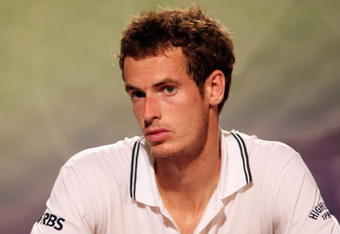 WIMBLEDON, ENGLAND - JULY 03:  Andy Murray of Great Britain attends a press conference after defeat during the men's singles semi final match against Andy Roddick of USA on Day Eleven of the Wimbledon Lawn Tennis Championships at the All England Lawn Tennis and Croquet Club on July 3, 2009 in London, England.  (Photo by Pool/Getty Images)
