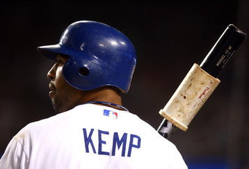 LOS ANGELES, CA - JUNE 30:  Matt Kemp #27 of the Los Angeles Dodgers waits on deck against the Colorado Rockies at Dodger Stadium on June 30, 2009 in Los Angeles, California.  (Photo by Jeff Gross/Getty Images)