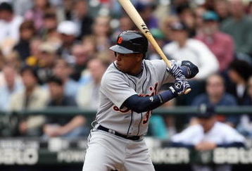 SEATTLE - APRIL 19:  Ramon Santiago #39 of the Detroit Tigers bats against the Seattle Mariners during the game on April 19, 2009 at Safeco Field in Seattle, Washington. (Photo by Otto Greule Jr/Getty Images)