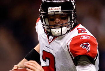 NEW ORLEANS - DECEMBER 07:  Quarterback Matt Ryan #2 of the Atlanta Falcons runs for a touchdown against the New Orleans Saints on December 7, 2008 at the Superdome in New Orleans, Louisiana.   The Saints defeated the Falcons 29-25.  (Photo by Chris Graythen/Getty Images)