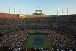 NEW YORK - SEPTEMBER 08:  A general view of Arthur Ashe Stadium before the start of the 2008 U.S. Open Men's Championship Match between Andy Murray of the United Kingdom and Roger Federer of Switzerland at the USTA Billie Jean King National Tennis Center on September 8, 2008 in the Flushing neighborhood of the Queens borough of New York City.  (Photo by Chris McGrath/Getty Images)