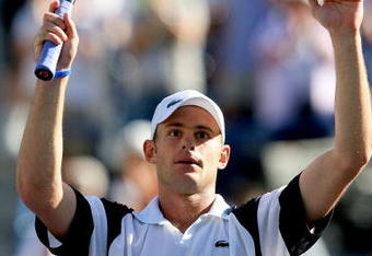 INDIAN WELLS, CA - MARCH 20:  Andy Roddick  acknowledges the crowd after defeating Novak Djokovic of Serbia during the BNP Paribas Open at the Indian Wells Tennis Garden March 20, 2009 in Indian Wells, California.  (Photo by Matthew Stockman/Getty Images)