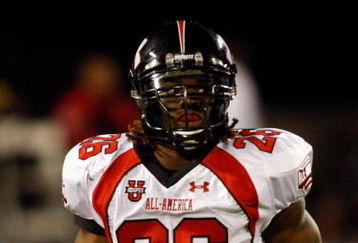 ORLANDO, FL - JANUARY 04:  Running back Trent Richardson #26 gets set for play during the All America Under Armour Football Game at the Florida Citrus Bowl on January 4, 2009 in Orlando, Florida.  (Photo by J. Meric/Getty Images)