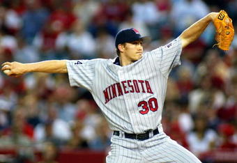 ANAHEIM, CA - MAY 30:  Starting pitcher Scott Baker #30 of the Minnesota Twins pitches against the Los Angeles Angels of Anaheim May 30, 2006 at Angel Stadium in Anaheim, California.  (Photo by Christian Petersen/Getty Images)