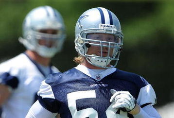 CARROLLTON, TX - JUNE 16:  Linebacker Bobby Carpenter #54 of the Dallas Cowboys during mini camp at Standridge Stadium on June 16, 2009 in Carrollton, Texas.  (Photo by Ronald Martinez/Getty Images)