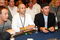 LAS VEGAS - SEPTEMBER 26:  Colorado Avalanche players Ian Laperriere (L) and Scott Hannan participate in the Luc Robitaille/Shelter for Serenity Celebrity Poker Tournament at the MGM Grand Hotel/Casino September 26, 2008 in Las Vegas, Nevada.  (Photo by Ethan Miller/Getty Images)
