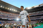 MADRID, SPAIN - JULY 06:  New Real Madrid player Cristiano Ronaldo is presented to a full house at the Santiago Bernabeu stadium on July 6, 2009 in Madrid, Spain.  (Photo by Denis Doyle/Getty Images)