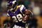 MINNEAPOLIS - JANUARY 4:   Adrian Peterson #28 of the Minnesota Vikings carries the ball in the first half against the Philadelphia Eagles during the NFC Wild Card playoff game on January 4,2009 at the Hubert H. Humphrey Metrodome in Minneapolis, Minnesota. (Photo by Elsa/Getty Images)