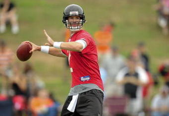 FLOWERY BRANCH, GA - MAY 9: Quarterback Matt Ryan #2 of the Atlanta Falcons attempts a pass during minicamp at the Falcons Complex on May 9, 2009 in Flowery Branch, Georgia. (Paul Abell/Getty Images)