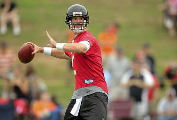 FLOWERY BRANCH, GA - MAY 9: Quarterback Matt Ryan #2 of the Atlanta Falcons attempts a pass during minicamp at the Falcons Complex on May 9, 2009 in Flowery Branch, Georgia. (Paul Abell/Getty Images)