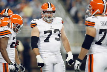 DETROIT - AUGUST 23: Joe Thomas #73 of the Cleveland Browns stands on the field during the game against the Detroit Lions at Ford Field on August 23, 2008 in Detroit, Michigan. (Photo by: Gregory Shamus/Getty Images)