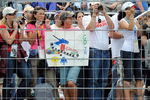 LOUDON, NH - JUNE 28:  A general view of fans watching pre-race ceremonies prior to the start of the NASCAR Sprint Cup Series LENOX Industrial Tools 301 at New Hampshire Motor Speedway on June 28, 2009 in Loudon, New Hampshire.  (Photo by Rusty Jarrett/Getty Images for NASCAR)