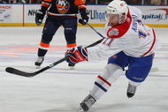 UNIONDALE, NY - APRIL 02:  Saku Koivu #11 of the Montreal Canadiens skates against the New York Islanders on April 2, 2009 at the Nassau Coliseum in Uniondale, New York.  (Photo by Bruce Bennett/Getty Images)