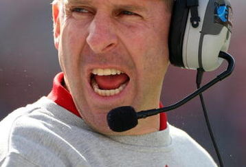JACKSONVILLE, FL - JANUARY 1:  Head coach Bo Pelini of the Nebraska Cornhuskers yells to his team during the Konica Minolta Gator Bowl against the Clemson Tigers at Jacksonville Municipal Stadium January 1, 2009 in Jacksonville, Florida.  (Photo by Sam Greenwood/Getty Images)