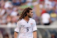 SEATTLE - JULY 04:  Kyle Beckerman #5 of USA walks upfield against Grenada during the 2009 CONCACAF Gold Cup game on July 4, 2009 at Qwest Field in Seattle, Washington. (Photo by Otto Greule Jr/Getty Images) 