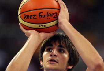 BEIJING - AUGUST 10:  Ricky Rubio #6 of Spain shoots a free throw while taking on Greece during the day 2 preliminary game at the Beijing 2008 Olympic Games in the Beijing Olympic Basketball Gymnasium on August 10, 2008 in Beijing, China.  (Photo by Phil Walter/Getty Images)