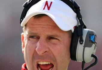 JACKSONVILLE, FL - JANUARY 1:  Head coach Bo Pelini of the Nebraska Cornhuskers yells to his team during the Konica Minolta Gator Bowl against the Clemson Tigers at Jacksonville Municipal Stadium January 1, 2009 in Jacksonville, Florida.  (Photo by Sam Greenwood/Getty Images)
