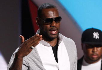 LOS ANGELES, CA - JUNE 28:  NBA player LeBron James of the Cleveland Cavaliers accepts the BET Award for Best Male Athlete onstage during the 2009 BET Awards held at the Shrine Auditorium on June 28, 2009 in Los Angeles, California.  (Photo by Kevin Winter/Getty Images)