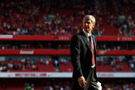 LONDON, ENGLAND - MAY 24:  Arsenal Manager Arsene Wenger looks on after the Barclays Premier League match between Arsenal and Stoke City at Emirates Stadium on May 24, 2009 in London, England.  (Photo by Ryan Pierse/Getty Images)