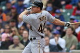 CHICAGO - MAY 27: Brandon Moss #44 of the Pittsburgh Pirates takes a swing against the Chicago Cubs on May 27, 2009 at Wrigley Field in Chicago, Illinois. The Cubs defeated the Pirates 5-2. (Photo by Jonathan Daniel/Getty Images)