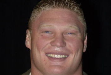 NEW YORK - MARCH 18:  World Wrestling Entertainment Wrestler Brock Lesnar attends a media conference announcing the all-star lineup of WWE WrestleMania XIX at ESPN Zone in Times Square March 18, 2003 in New York City.  (Photo by Mark Mainz/Getty Images)