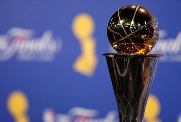 ORLANDO, FL - JUNE 14:  The Bill Russell MVP trophy is shown as Kobe Bryant #24 of the Los Angeles Lakers speaks to the media after the Lakers defeated the Orlando Magic in Game Five of the 2009 NBA Finals on June 14, 2009 at Amway Arena in Orlando, Florida.  The Lakers won 99-86.  NOTE TO USER:  User expressly acknowledges and agrees that, by downloading and or using this photograph, User is consenting to the terms and conditions of the Getty Images License Agreement.  (Photo by Chris Graythen/Getty Images)
