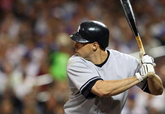 NEW YORK - JUNE 26:  Mark Teixeira #25 of the New York Yankees bats against the New York Mets on June 26, 2009 at Citi Field in the Flushing neighborhood of the Queens borough of New York City.  (Photo by Jim McIsaac/Getty Images)