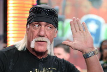 NEW YORK - JANUARY 07:  (U.S. TABS OUT)  TV personality Hulk Hogan appears onstage during MTV's Total Request Live at the MTV Times Square Studios January 7, 2008 in New York City.  (Photo by Scott Gries/Getty Images)