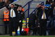 BOLTON, ENGLAND - MAY 16: Phil Brown (L) Hull City manager and his assistant Brian Horton (R) react after a near miss during the Barclay's Premier League match between Bolton Wanderers and Hull City at the Reebok Stadium on May 16, 2009 in Bolton, England. (Photo by Michael Steele/Getty Images)