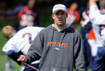 ENGLEWOOD, CO - MAY 03:  Head coach Josh McDaniels of the Denver Broncos oversees practice during minicamp at the Broncos training facility on May 3, 2009 in Englewood, Colorado.  (Photo by Doug Pensinger/Getty Images)