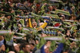 SEATTLE - MARCH 28:  Seattle Sounders fans celebrate their second goal by forward Fredy Montero against Real Salt Lake on March 28, 2009 at Qwest Field in Seattle, Washington. The Sounders defeated Real Salt Lake 2-0. (Photo by Otto Greule Jr/Getty Images)