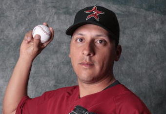 KISSIMMEE, FL - FEBRUARY 21:  Pitcher Russ Ortiz of the Houston Astros poses during photo day at Astros spring training complex on February 21, 2009 in Kissimmee, Florida.  (Photo by Marc Serota/Getty Images  (Photo by Marc Serota/Getty Images)