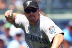 NEW YORK - JULY 06:  Scott Rolen #33 of the Toronto Blue Jays throws to first base for an out against the New York Yankees on July 6, 2009 at Yankee Stadium in the Bronx borough of New York City.  (Photo by Jim McIsaac/Getty Images)