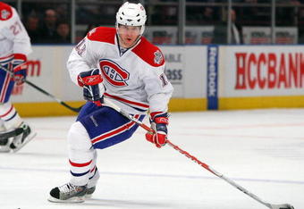 NEW YORK - APRIL 07:  Alex Tanguay #13 of the Montreal Canadiens skates against the New York Rangers on April 7, 2009 at Madison Square Garden in New York City. The Rangers defeated the Habs 3-1.  (Photo by Jim McIsaac/Getty Images)