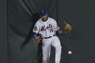NEW YORK - JUNE 10:  Carlos Beltran #15 of the New York Mets misses a ball hit by Jayson Werth of the Philadelphia Phillies scoring a run in the seventh inning June 10, 2009 at Citi Field in the Flushing neighborhood of the Queens borough of New York City.  (Photo by Al Bello/Getty Images)