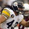 GLENDALE, AZ - SEPTEMBER 30: Troy Polamalu #43 of the Pittsburgh Steelers carries the ball during the game against the Arizona Cardinals at University of Phoenix Stadium on September 30, 2007 in Glendale, Arizona. (Photo by Jonathan Ferrey/Getty Images)